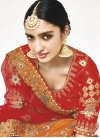 Orange and Red A - Line Lehenga For Bridal - 1