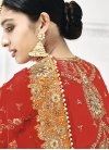 Orange and Red A - Line Lehenga For Bridal - 2