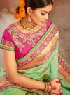 Banarasi Silk Embroidered Work Trendy Saree - 1