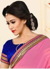 Hot Pink Net Contemporary Style Saree - 1