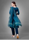 Cotton Blend Embroidered Work Readymade Designer Salwar Suit - 3