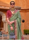 Green and Maroon Trendy Classic Saree - 1