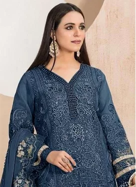 Navy-blue : Salwar Kameez - Pakistani Salwar Kameez UK, USA, Australia
