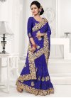Faux Georgette Booti Work Contemporary Style Saree - 2