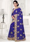 Faux Georgette Booti Work Contemporary Style Saree - 1