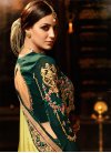 Aloe Veera Green and Bottle Green Embroidered Work Trendy Saree - 2