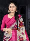 Beige and Rose Pink Cotton Traditional Designer Saree - 1