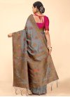 Woven Work Raw Silk Designer Traditional Saree - 2