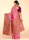 Woven Work Raw Silk Contemporary Style Saree For Ceremonial - 3