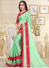 Mint Green and Rose Pink Traditional Saree For Ceremonial - 1