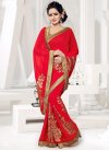 Faux Georgette Beads Work Contemporary Style Saree - 2