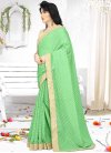 Girlish Lace Work Contemporary Style Saree - 2