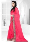 Adorning Black and Rose Pink Contemporary Saree - 2