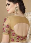 Embroidered Work Satin Georgette Classic Saree - 2