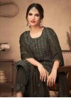 Chinon Embroidered Work Pant Style Salwar Kameez - 1