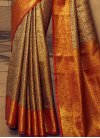Handloom Silk Gold and Red Woven Work Traditional Designer Saree - 1