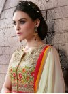 Piquant Floral Work Jacket Style Pakistani Salwar Kameez - 1