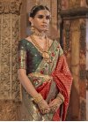 Bottle Green and Red Trendy Classic Saree For Ceremonial - 2