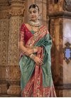 Swarovski Work Jacquard Silk Designer Contemporary Style Saree For Ceremonial - 1