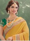 Fetching Lace Work Trendy Saree - 1