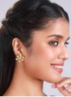 Trendy Alloy Kundan Work Gold Rodium Polish Earrings - 1