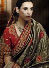 Beads Work Banarasi Silk Trendy Saree - 1