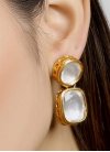 Dignified Kundan Work Earrings For Ceremonial - 1
