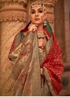 Green and Red Woven Work Designer Traditional Saree - 1
