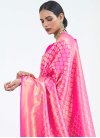 Woven Work Handloom Silk Designer Contemporary Style Saree For Festival - 1