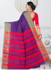 Purple and Red Kanjivaram Silk Traditional Saree - 2