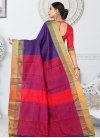 Purple and Red Contemporary Style Saree For Ceremonial - 2