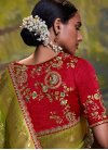 Woven Work Silk Designer Contemporary Saree For Ceremonial - 1