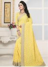 Beads Work Faux Georgette Trendy Saree - 1