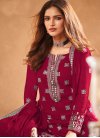 Faux Georgette Palazzo Style Pakistani Salwar Suit For Festival - 1