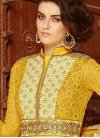 Strange Yellow Floor Length Anarkali Salwar Suit For Ceremonial - 1