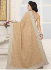 Beads Work Faux Georgette Contemporary Style Saree - 2