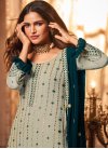 Embroidered Work Faux Georgette Sharara Salwar Suit - 1