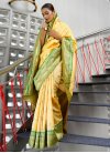 Woven Work Green and Yellow Designer Traditional Saree - 1