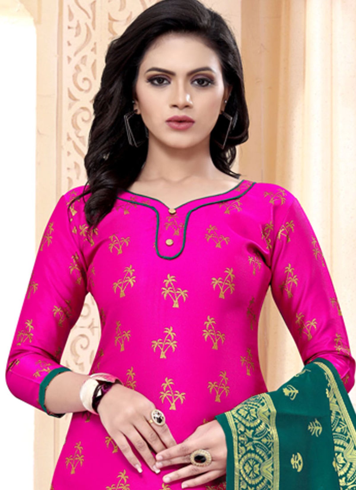 Rose silk churidar designs hotsell