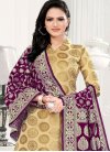 Art Silk Woven Work Trendy Churidar Salwar Suit - 1
