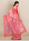 Digital Print Work Hot Pink and Rose Pink Designer Traditional Saree - 2