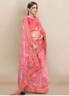 Digital Print Work Hot Pink and Rose Pink Designer Traditional Saree - 1