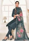 Embroidered Work Chanderi Cotton Trendy Churidar Salwar Suit - 1