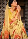 Digital Print Work Faux Georgette Designer Contemporary Style Saree For Casual - 1