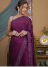 Satin Silk Trendy Classic Saree For Casual - 1