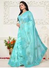 Embroidered Work Organza Traditional Saree - 1
