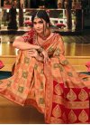 Peach and Red Traditional Designer Saree - 1