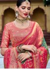 Olive and Rose Pink Designer Saree For Party - 2