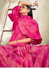Pink and Rose Pink Faux Georgette Traditional Designer Saree - 1