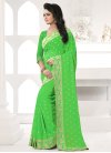 Faux Georgette Embroidered Work Contemporary Style Saree - 1